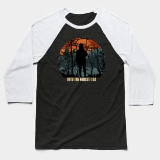 Silhouette of a man in a forest Baseball T-Shirt